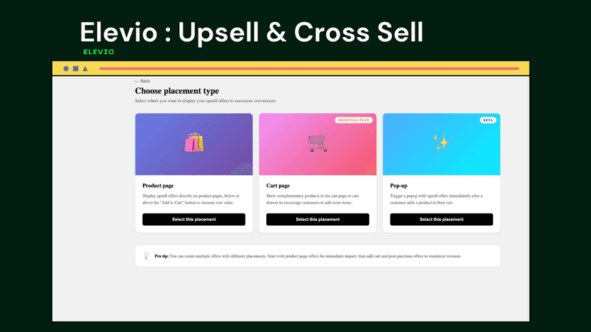 Elevio : Upsell & Cross Sell