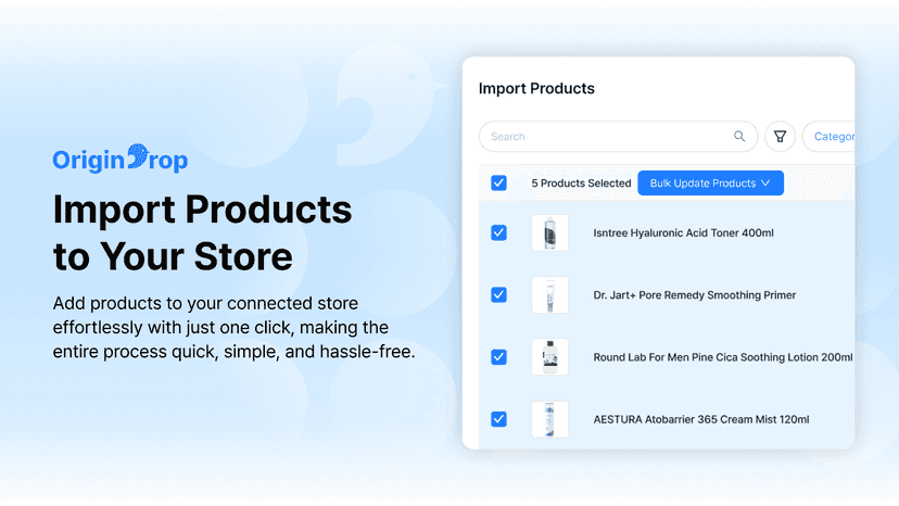 Import products to your store