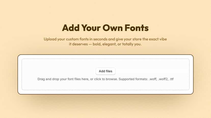 Upload custom fonts or select from Google Fonts for unique style