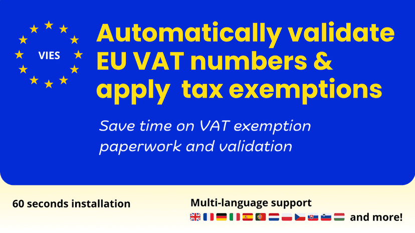 automatically validate vat and tax exemption