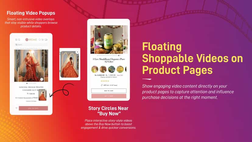Product tagging inside video reels