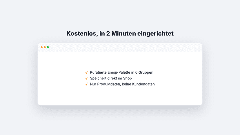 Funktionen des Emoji-Editors mit Emoji-Palette