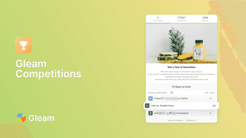 Install Gleam Competitions on your Shopify Store