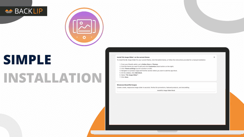 BL Image Slider & Carousel - Simple Installation