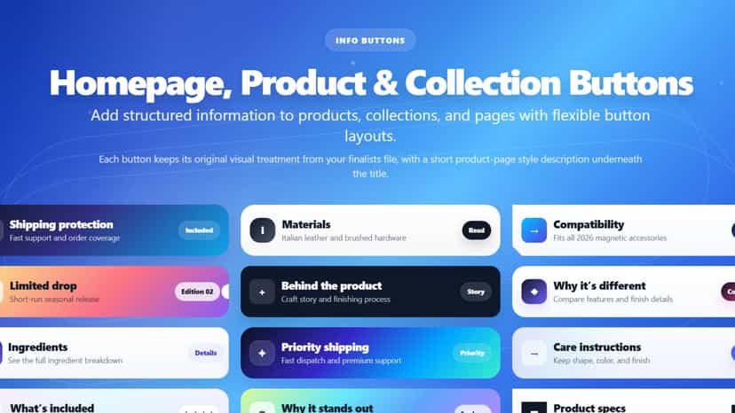 Info Buttons Banner