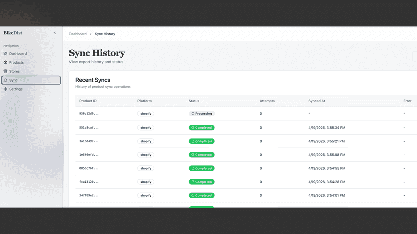 Keep track of sync products