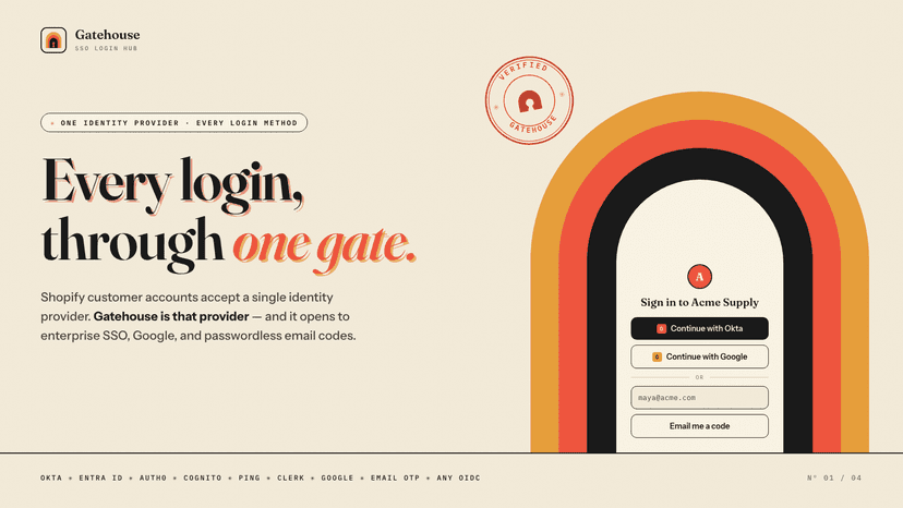 Branded passwordless sign-in page for customer accounts