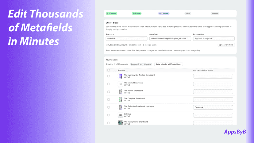 Edit Thousands of Metafields in Minutes