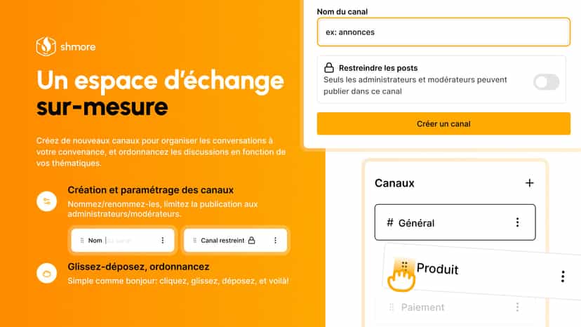 Un espace d'échange sur-mesure, organisé par thématiques