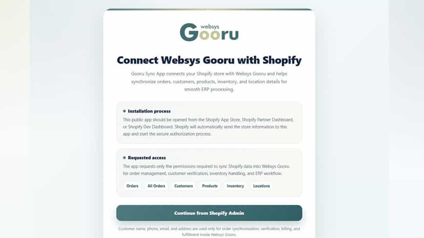 Gooru Sync App installation page