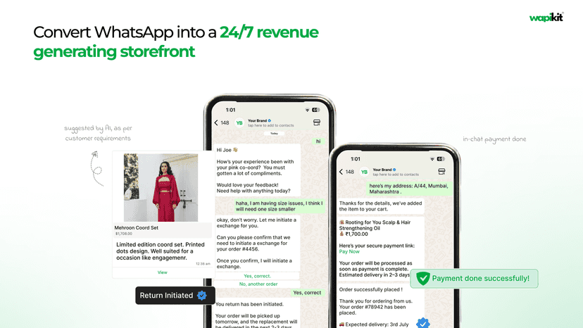 Convert WhatsApp into a 24/7 revenue generating storefront