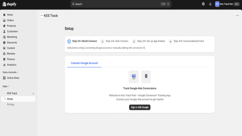 Connect Setup