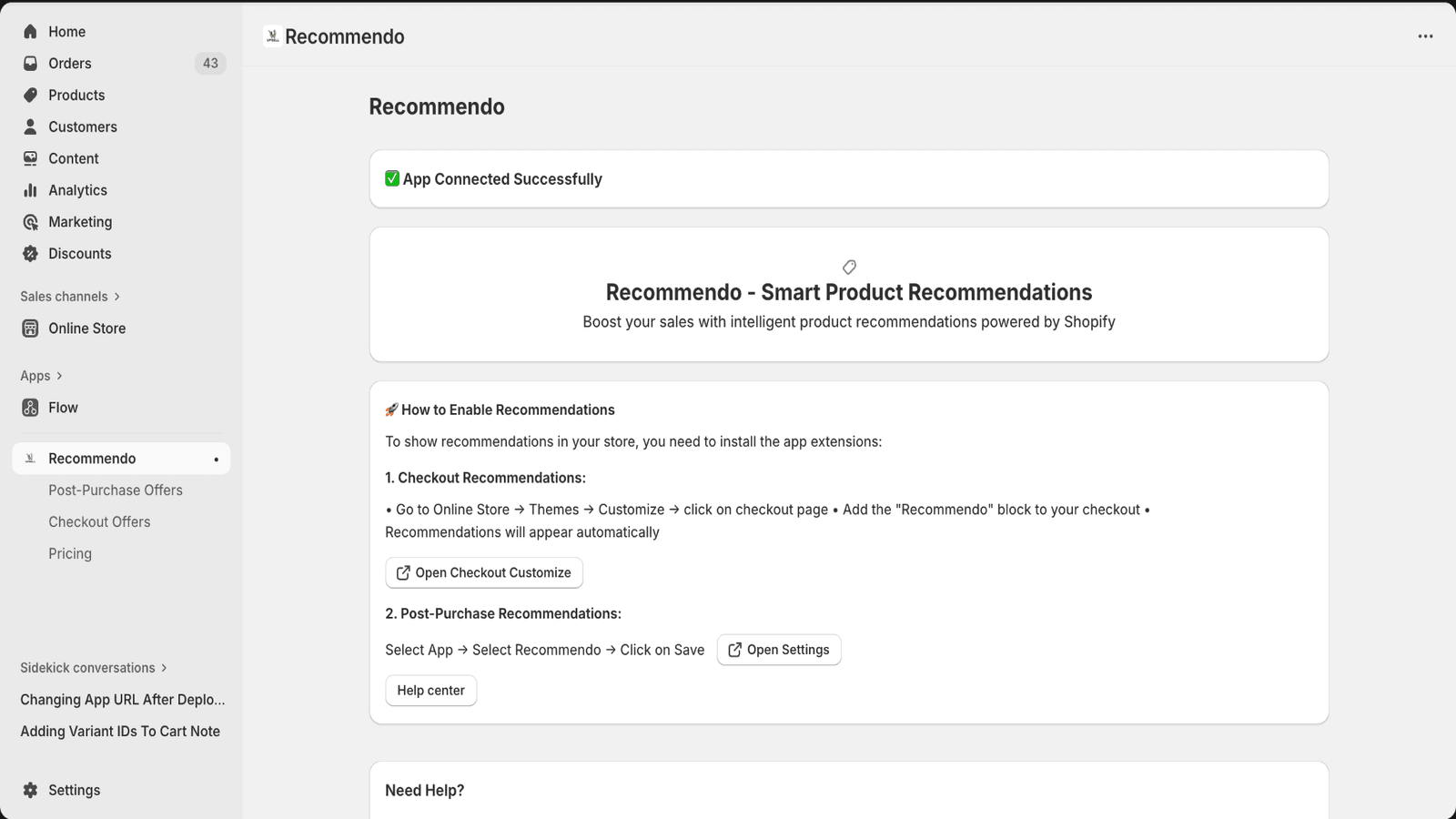 Recommendo Home Page