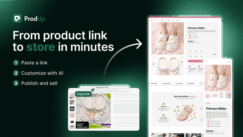 Product link to a professional store in three simple steps