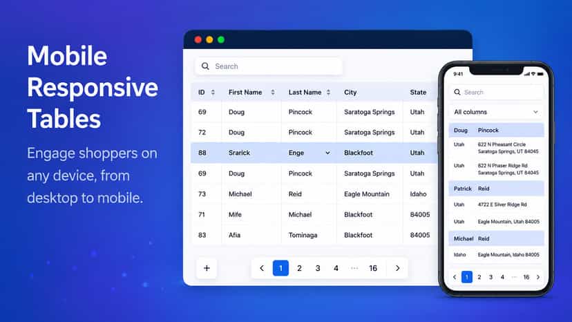 mobile responsive tables