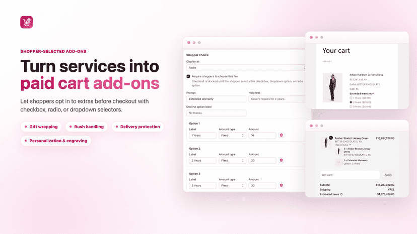 Optional add-ons