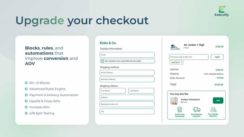 Upgrade you checkout with blocks, rules and automations