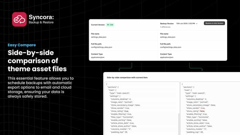 comparison of theme asset files