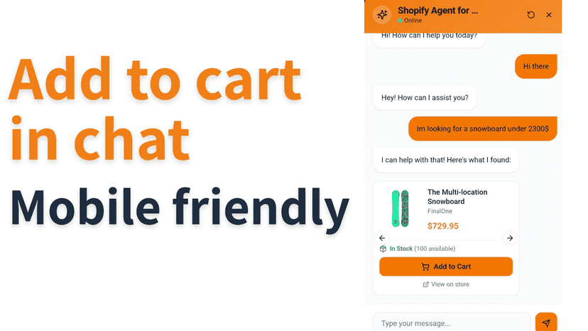 Add to cart, mobile freindly