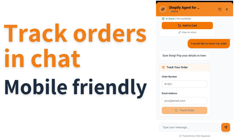 Track orders in chat
