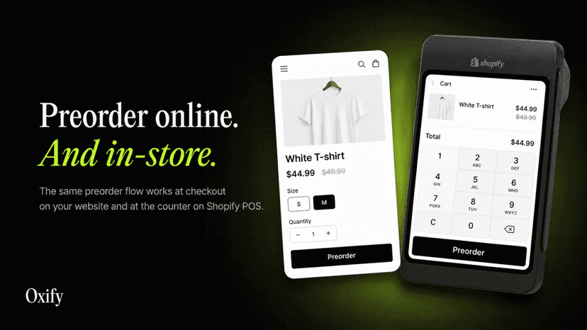 Preorder checkout on the online store and Shopify POS counter