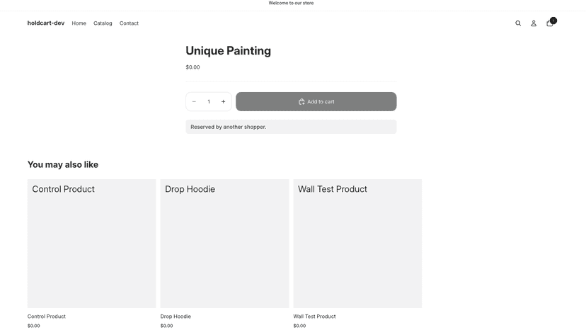 Product detail of reserved product