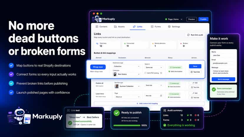 No more dead buttons or broken forms