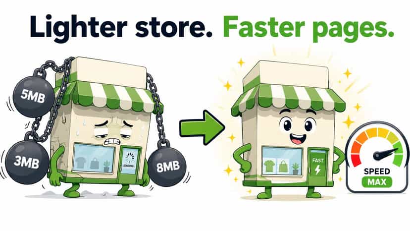 Shrink heavy product images. Speed up your store.