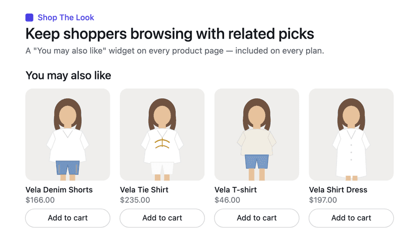 Keep shoppers browsing with related picks