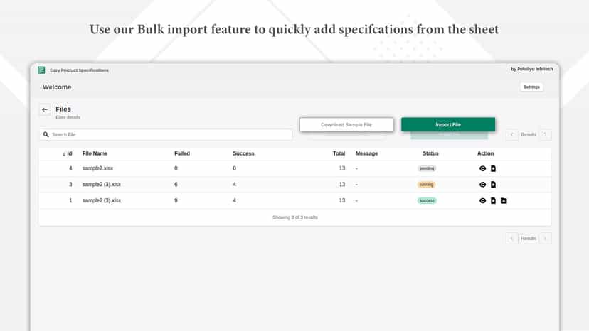 bulk import feature