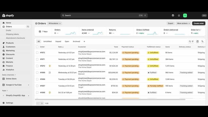 Complete order visibility for all sales channels