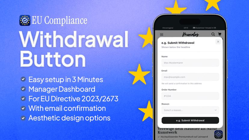 EU Compliance Withdrawal Button