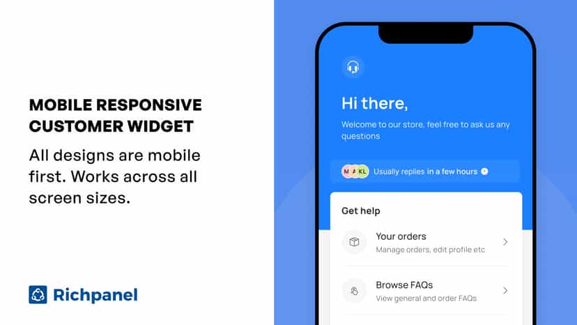 Chat widget is designed Mobile first and works in all screens.