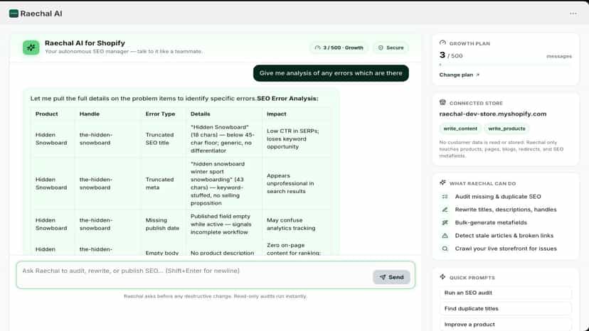 Finds all the technical and duplication errors in the store