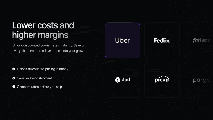 Access discounted courier shipping rates with Evership