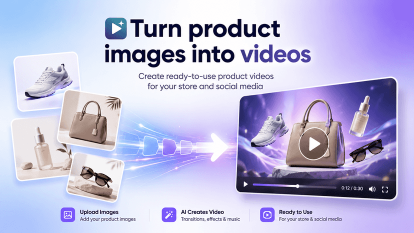Turn product images into videos