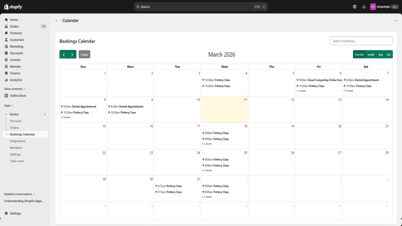 Calendar Booking