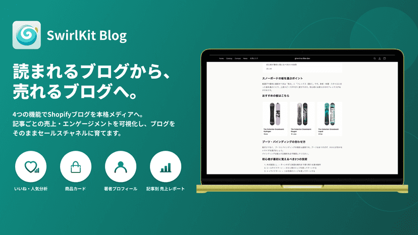 読まれるブログから、売れるブログへ。SwirlKit Blogの4つの機能紹介