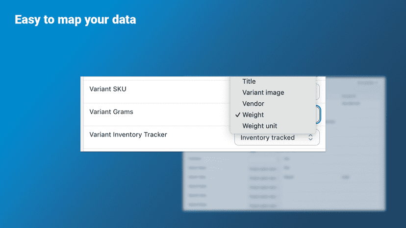 Easy to map your data