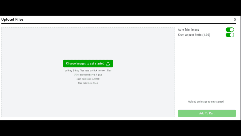 Upload button in editor