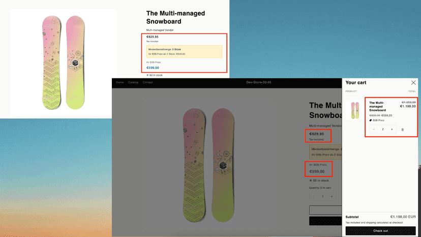 B2B Simple features in action