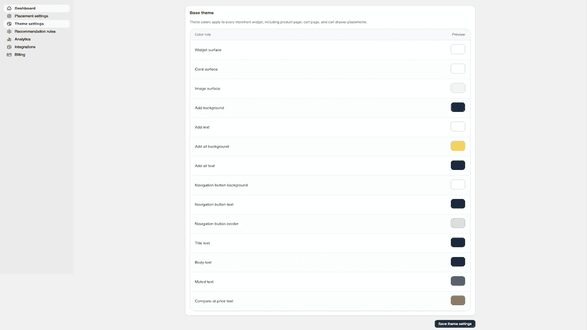 Theme Settings