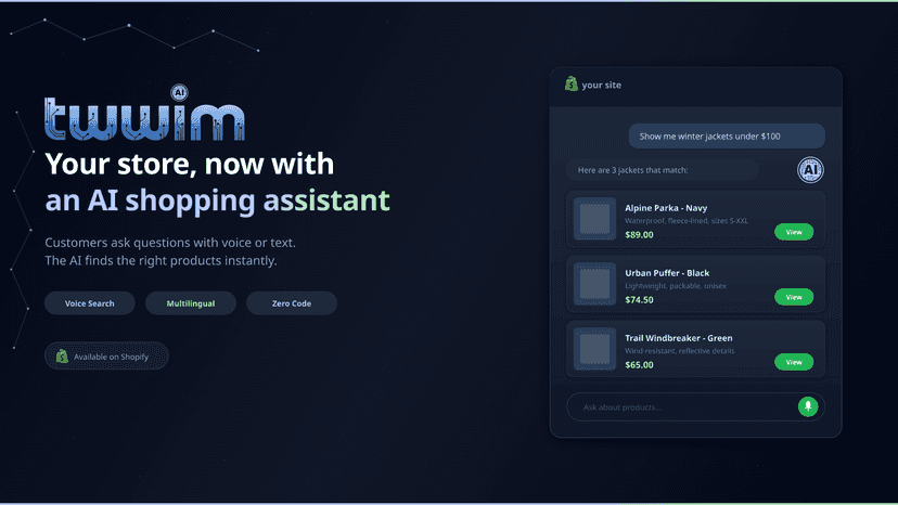 twwim.ai AI driven ecommerce