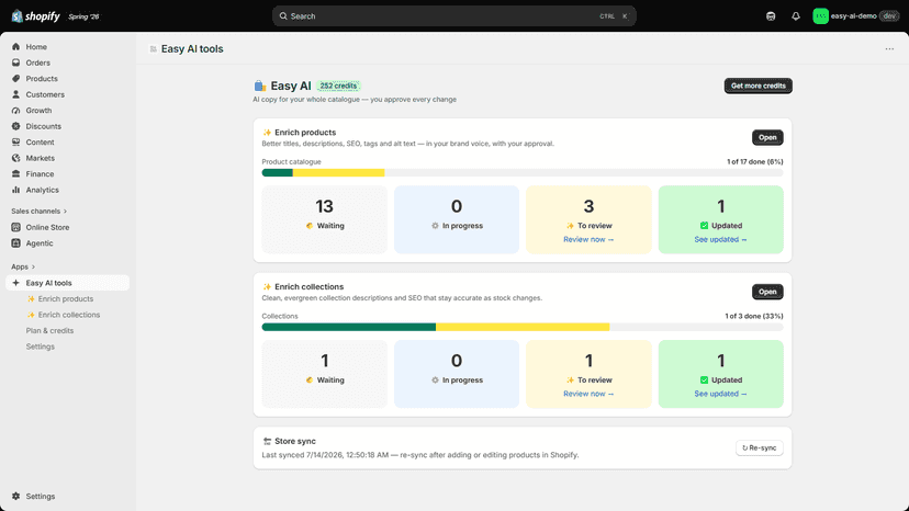 easy ai tools main page