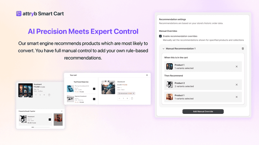 Smart Recommendations with manual override for strategic pairing