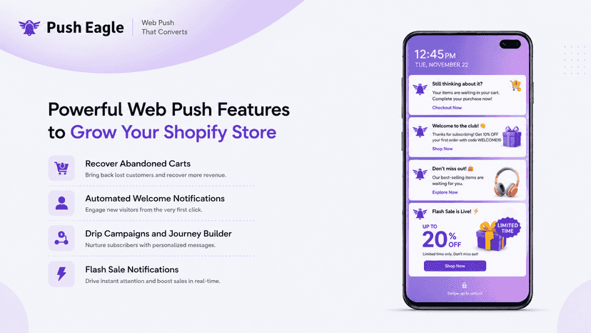 Web Push Notification Features