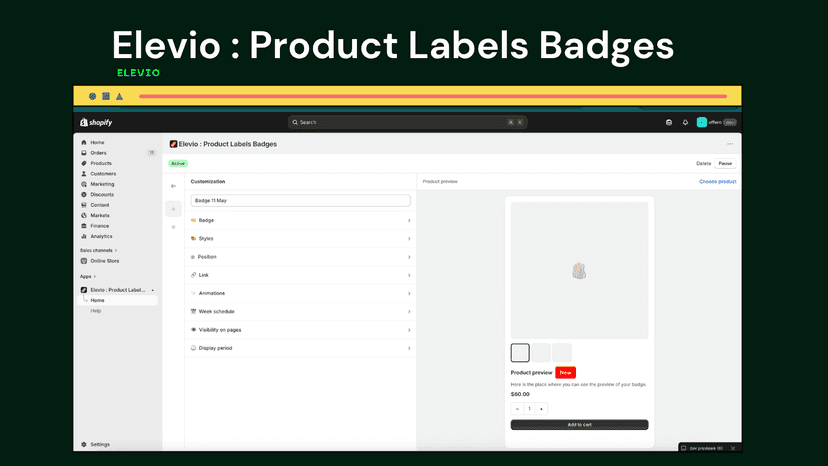 Elevio Product Labels & Badges