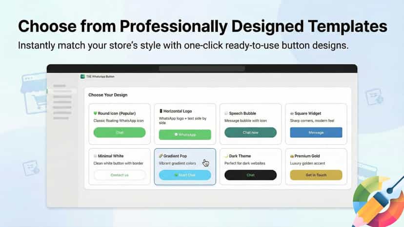 8 modern presets with full color and style control, 1 second!