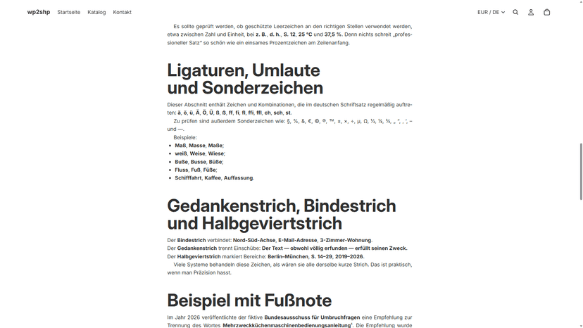 Best practices for German language.