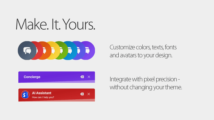 custom design and colors for ai chatbot